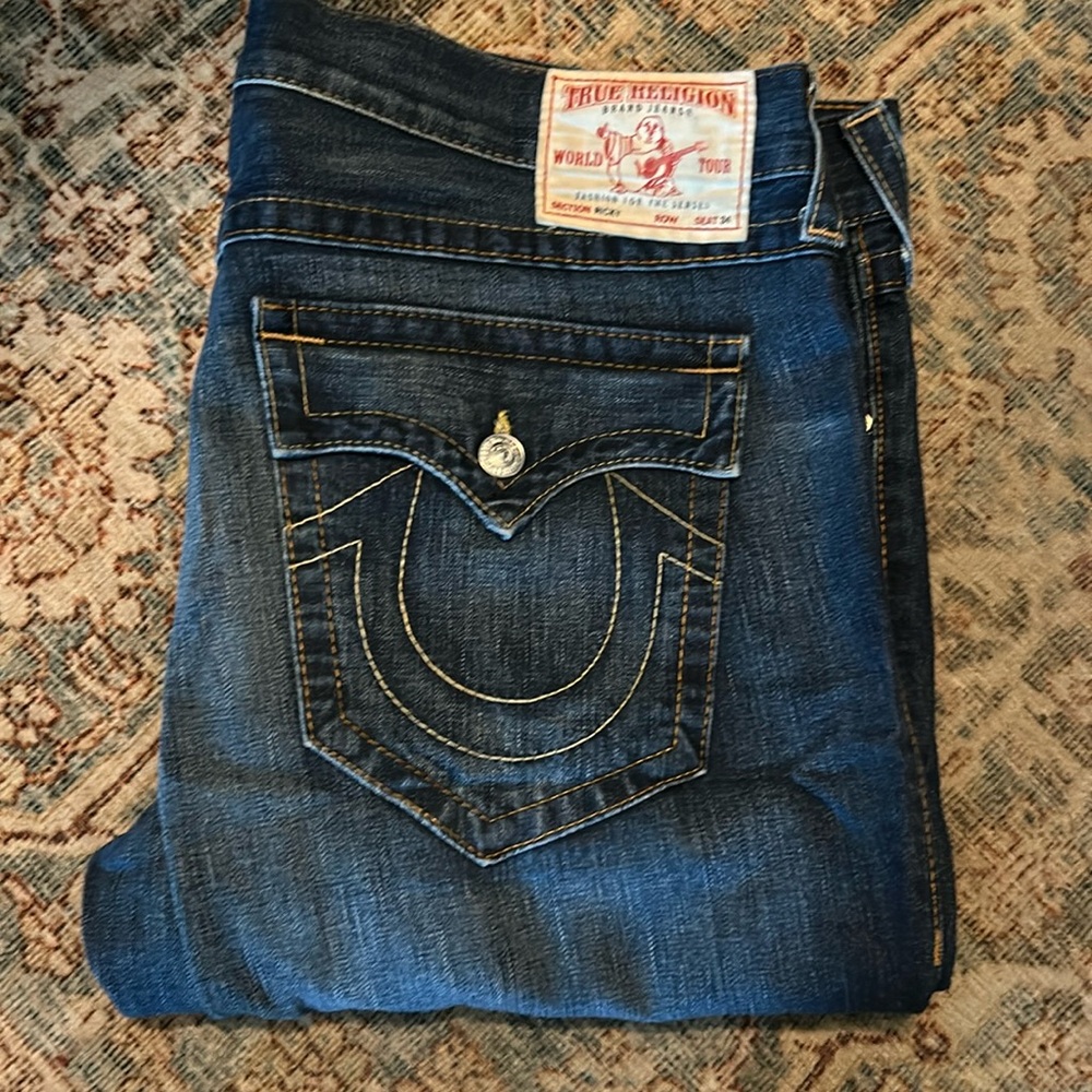 MEN TRUE RELIGION DENIM JEANS SIZE 40/34